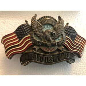 Men's Great American Product U.S.A Unite State Of America Antique Buckle